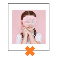 Slaapmasker Love roze